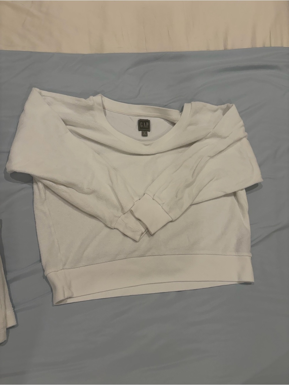 Gap Towel Terry Crewneck, High Rise Shorts and Scoop Neck Tank Top Set - Picture 7 of 7